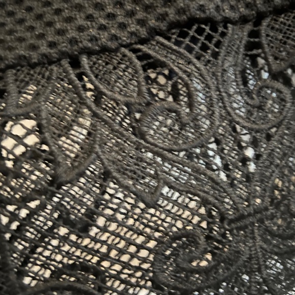 Zara Lace and Mesh Dress in Black - Size Medium - Picture 3 of 6